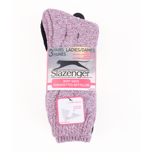 Asst. color cotton boot socks - 3 pairs, Size 9-11