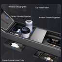 Center Console Organizer Tray for Tesla Model Y Juniper 2026 2025 (Premium & Performance), 8PCS - PC Material & Silent Silicone Armrest Storage Box Bottom Liners Wireless Charging Pad Cup Holder