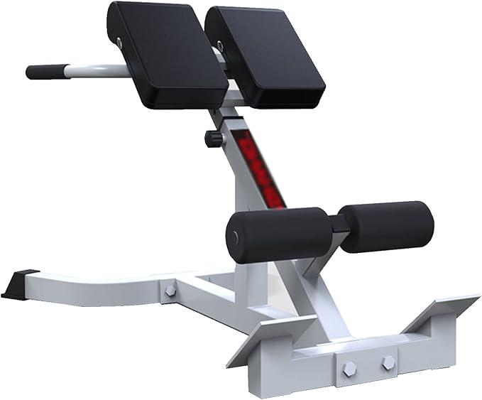 Roman Chair - Adjustable and Foldable Roman Stool, Suitable for Home Gyms, Can Bear 260 Pounds, White