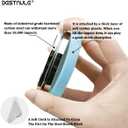 2 x BESTNULE Professional Steel Bench Block, Covered with TPR Soft Plastic at The Bottom, Metal Stamping Table Mirror, Polishing with Chrome Plating for Jewelry Stamping Tools, (Dia: 3, H: 19/32) (blue)