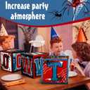 3 Pcs Spider 2nd Birthday Party Decorations Spider Theme Balloon Boxes Two Years Old Baby Letter Box Second Birthday Party Decorations Backdrop Photoshoot Props