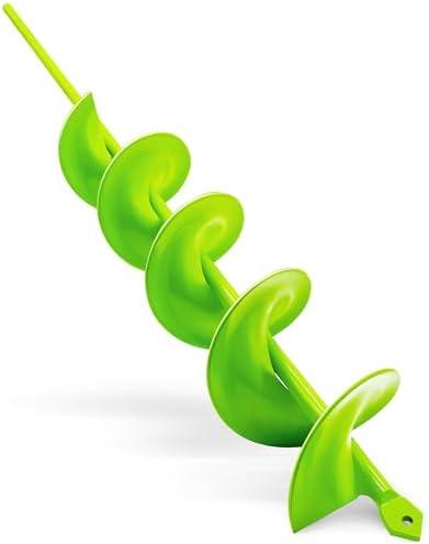 3x24-Inch Garden Auger Drill Bit for Planting and Post Hole Digging - Upgraded Spiral Design, Solid Shaft - Hex Driver Drill Compatible