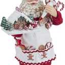 Kurt S. Adler 10.5-Inch Fabrich Gingerbread Chef Santa