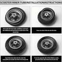 1PZ 1NT-3IN Heavy Duty 10x3.0 Inner Tube 10 inch Tires Replacement for Kugoo M4 Pro 10 inch 80/65-6 255x80 90/65-6.5 80/65-6.5 Electric Scooter