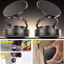 360 Rotatable Vacuum Magnetic Phone Holder, Foldable Vacuum Magnetic Suction Phone Holder, Multi-Surface Universal Holder for Car Shower Gym, Compatibility (Black)