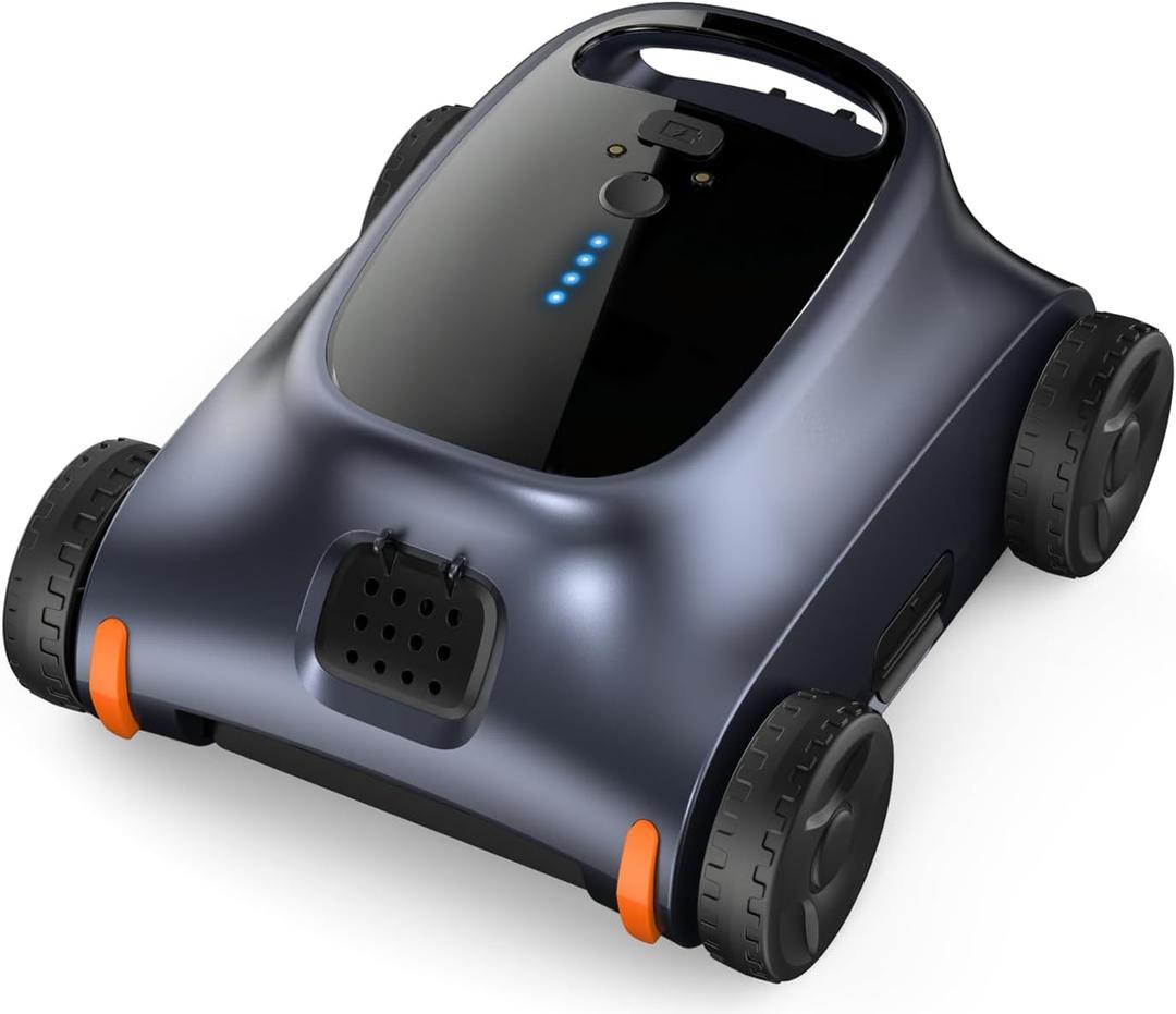 180 Mins Runtime Pool Vacuum for Above Ground Pool, Cordless Robotic Pool Cleaner for Flat Pools up to 2000 Sq.Ft, Self-Parking, Dual Brushless Motors for Longer Lifespan and Stronger Suction (Deep Blue)