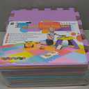 ProSource Foam Puzzle Floor Play Mat for Kids and Babies with Solid Colors, 16 Interlocking Tiles with Borders, Assorted