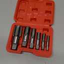 6-Piece NPT Pipe Tap Set, 1", 3/4", 1/2", 3/8", 1/4", 1/8" NPT Tap Set, Carbon Steel Hand Threading Plumbing Tap Set for Accurate Threads, Assorted Plumbers Mechanics DIY Thread cutting tools