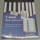 gisgfim 160Pcs Binder Spine Inserts 1 Inch Spine Width White Binder Labels 92LB Printable Spine Binder Inserts for Inkjet Laser Printers Cardstock View Binder Spine ID Inserts Binder 8 Inserts/Sheet