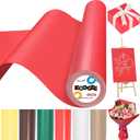 Koogel Red Wrapping Paper Roll, 15" x 450" (38') Gift Wrapping Paper for Packing Gift Wrap Parcel Wall Art Crafts Floor Covering