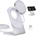 Magnetic Wireless Charger Mag-Safe Charger for iPhone 17/16/15/14/13/12 Series Convertible Magnet Wireless Charging Stand/Pad with 5ft Cable for iPhone and AirPods 2/3/Pro 2/Pro 