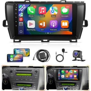 Upgrade Android 12 Car Radio for Toyota Prius 2010-2015(Non J.B.L Version) 9Inch IPS Touch Screen for Prius Stereo with Carplay, Android Auto, Mirrorlink, In-dash WIFI, Bluetooth, GPS +Camera