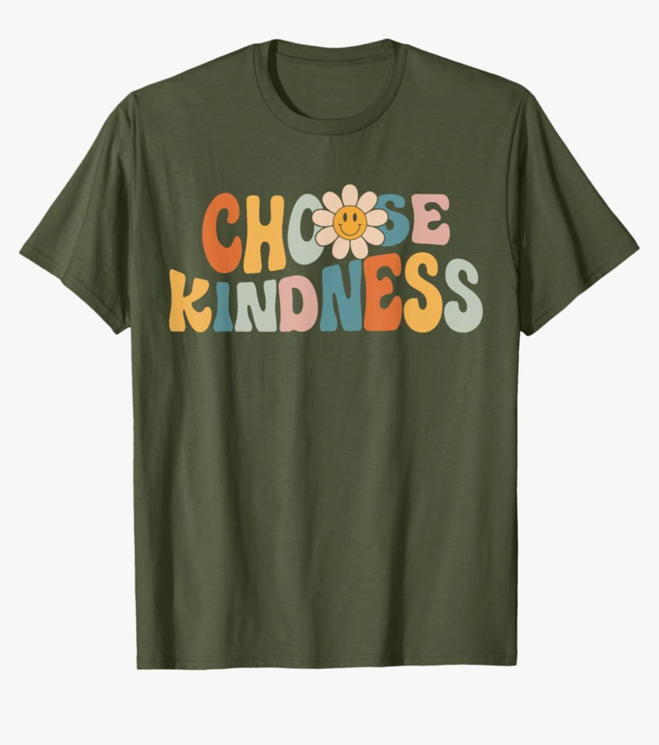 Choose Kindness - Retro Groovy Daisy Be Kind Inspirational T-Shirt XL