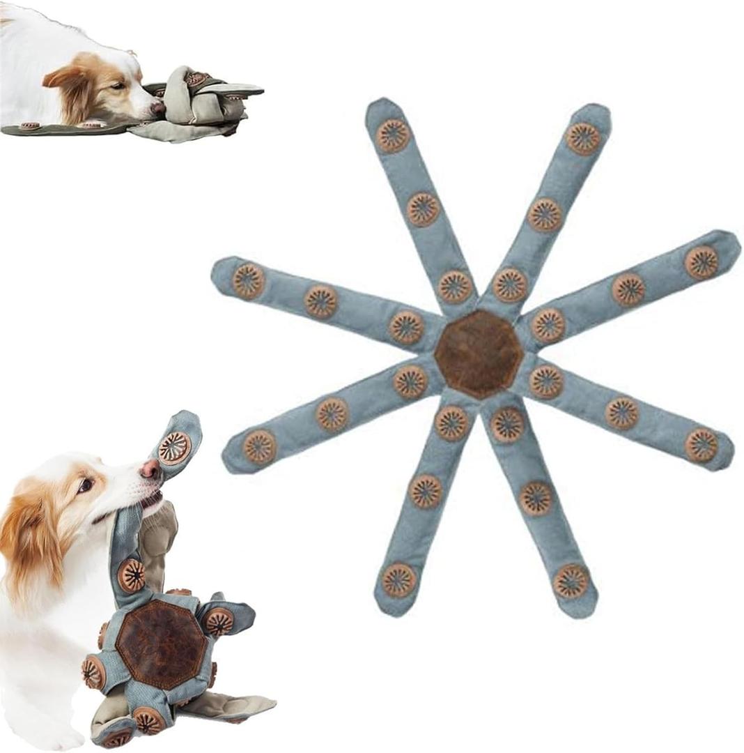 Frank The Dogtopus Dog Toy, Interactive Puzzle for Dogs, Treat Dispensing Brain Toy with Barriers, Spikes & Twisty Traps, Small, Medium & Large Dogs, Durable Chew Challenge