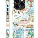 Case for iPhone 14 Pro, Hybrid 2-Layer Case, Shockproof Military-Grade Protection Durable Anti-Scratch Phone Case for Woman Man Boy Girl, Summer Beach Vibes