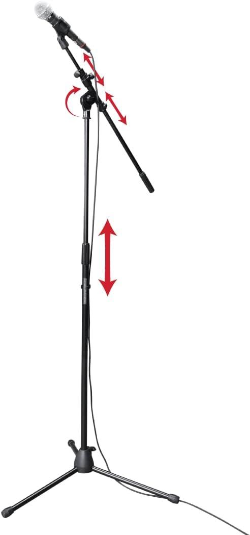 Gator Frameworks Rok-It Series Tripod Mic Stand Adjustable with 31.5" to 61.5" Height, Fully Collapsible for Convenient Travel (RI-MIC-520)