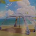 Beach Cabana, 6.5'×6.5' Cool Cabana, UPF50+ Beach Canopy, Adjustable Height Beach Tent Sun Shelter, Sun Umbrella with Removable Side Wall, Beach Shade for Beach, Garden, Camping(Fish Print)