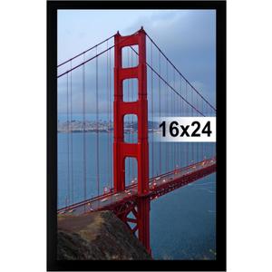 BESCRCL 16x24 Frame Wall Hanging Photo Frame, 16 x 24 Poster FrameBlack, 1 Pack