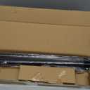 SIMEWIN Heavy Duty Curtain Rods for Windows 28 to 48 Inches, Black Adjustable Curtain Rods with Classic Finials, Black with Gold Finishing for Bedroom, Living Room, Patio, Kitchen