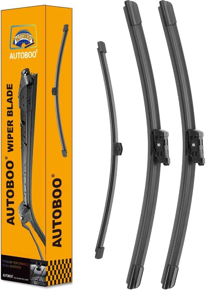 OEM Windshield Wiper Blade Replacement for Audi Q7 SQ7 2017 2018 2019 2020 2021 2022 2023 Original Equipment All-Season Rear Wiper Blade Set 27+20+15 (Set of 3)