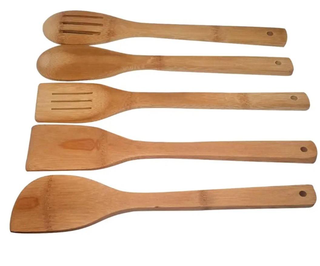 Culinary Elements Bamboo Stir Fry Kitchen Tools (5 Tools) by Good Living Pack Of 2