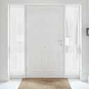 NICETOWN 2 Panels Sheer Front Door Curtains for Small Window,Dual Rod Pocket Light Filtering Curtains for Sliding Glass Door with Tieback for Kitchen Bathroom, 20" W x 72" L, White