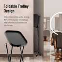 Folding Salon Tray, Salon Trolley, Salon Cart Tattoo Rolling Tray Station-Black