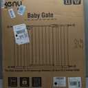 keny 29"-42.5" Baby Gate for Stairs, Auto Close Safety Dog Gate, Pressure Mounted Easy Walk Through Pet Gate for Doorways, Durable Stair Gate, 30" Tall, Black