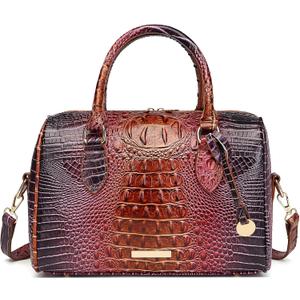 Top-Handle Crocodile Purses For Women Crossbody Leather Bags Trendy Large Capacity Tote with Shoulder Strap (1-prune) Top-Handle Crocodile Purses For Women Crossbody Leather Bags Trendy Large Capacity Tote with Shoulder Strap (1-prune)