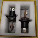 H4 Light Bulbs Super Bright Upgraded 900% 55000LM Brightness 6500K White H4/9003 Light Bulbs 1:1 Halogen Size Cooling Fan Plug and Play Fog Light Direct Fit Pack of 2