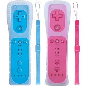 Wii Remote Controller, 2 Packs Upgrade Wireless Controller Compatible with Wii Wii U(blue and pink)