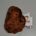 Long Curly Wavy Orange Wig for Women Side Part Natural Looking Cosplay Synthetic Heat Resistant Replacement Wig, 25 inch