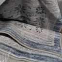 MontVoo-Vintage Area Rugs 8X10 Blue Rugs for Living Room-Soft Distressed Printed Rugs for Bedroom-Non Slip Carpet-Machine Washable Rug for Dining Room Living Room Bedside Office