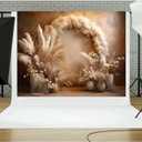 Boho Floral Pampas Kid Birthday Party Wedding Background Pregnant Portrait Decor Photo Backdrop Studio Photography(9x6FT)