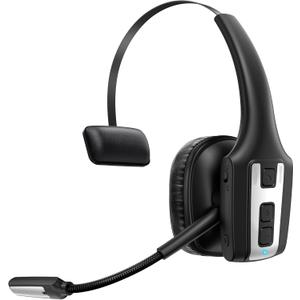 Trucker Bluetooth Headset, Wireless Headset with Mic for Work, Upgraded V5.3 Dual Noise Cancelling Microphones, Mute Button, Multipoint, 53H Battery, for Truck Drivers, Work from Home Office Phone