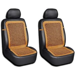 Zento Deals Natural-Wood Beaded Seat Cover with high Ventilation (Natural Wood) - 2 Packs Zento Deals Natural-Wood Beaded Seat Cover with high Ventilation (Natural Wood) - 2 Packs