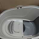  Cat Litter Box, 20" x16", Large, Plastic, Grey, Oval