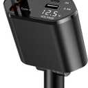 Retractable Car Charger, 4 in 1 Fast Charging with USB-C & USB-A, Compatible with iPhone 17/16/15/14/13/12/11,Galaxy,Pixel,Samsung, Anniversary Birthday Gifts for Men Women,Black