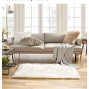 Ashler Faux Fur Rug - Fluffy Shaggy Area Rug, Ultra Soft Feet Rectangle, White Fuzzy Machine Washable Shag, Nursery Decor Throw for Bedroom, Kids Room, Living Room, 12 ft x 12 ft