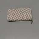 Veki Women's Wallet Double Zipper Pocket Wallets with Wrist Strap, Leather Credit Card Purse for Women Men (White)