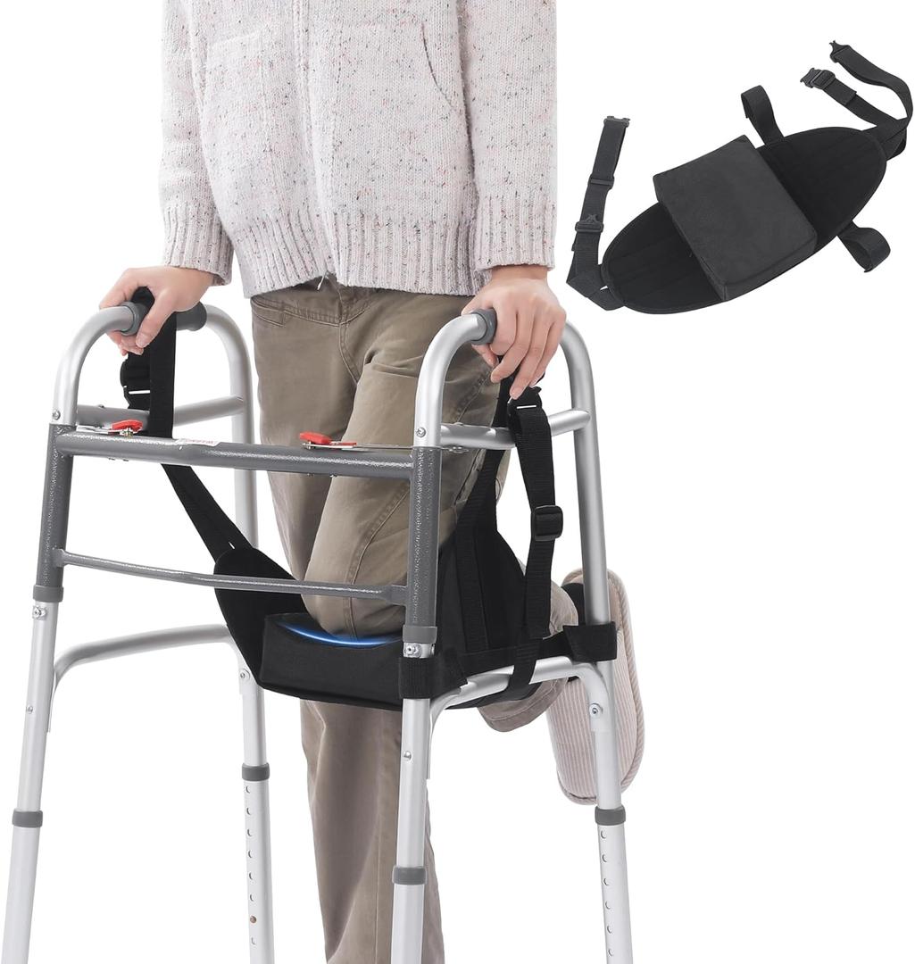 ROYALAY Knee Crutches for Adults, High-Density Foam Walker Knee and Leg Support, Bar for Walking Pad Fits Almost All Walkers, Adjustable Peg Leg Crutch