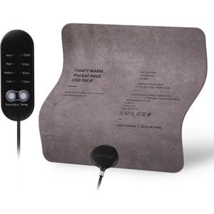 Heating Pad, Electric Heating Pads for Back, Neck, Abdomen, Ultra-Thin & Rechargeable, 4-Temperature Settings with Timer, Birthday Gifts for Women Mom(Purple, 7.87''7.87'')