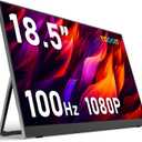 Yodoit Portable Monitor for Laptop 100Hz 18.5" FHD 1080P Screen IPS Display with USB Type C Port and Speakers with Smart Cover Metal Compatible with PC, MacBook, Xbox (Black)