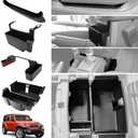 Utiiy Center Console Organizer for 2018-2023 Jeep Wrangler JL JLU 4XE/Gladiator JT Gear Shift Console Side Tray GrabTray Passenger Hanging Armrest Storage Box for Wrangler&Gladiator(18-23 4-piece)