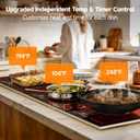 FEPPO Warming Trays for Buffets Party, Extra-Long 47"x15" 3-in-1 Modular Food Warmer with Independent Temp & Timer Control, Glass Food Warming Mat, Ideal for Catering & Gatherings