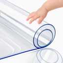54x54 Inch PVC Tabletop Protector 1.5mm Thick Plastic Desk Protector Pad Rectangular Crystal Table Cover Clear Mat for Dining Coffee Table Office Desk Kitchen Counter