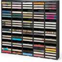 115-Slot Cassette Tape Storage Organizer Rack, Wall Mount Cassette Tape Holder, Audio Cassettes Display Shelf, Ideal Gift for Cassette Collectors
