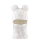 Winter Baby Knitted Hat Scarf Kids Boys Girls Hood Hats Toddler Earflap Beanie with Pompom M