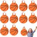KERINGO 16 PCS Basketball Party Favor Bags Ball Themed Goodie Candy Snacks Bag Basketball Gift Bags Non Woven Gift Bags for Kids Adults Sport Party Supplies