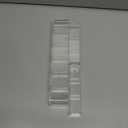 Upgraded 9.84" Large Straw Holder for Cabinet Door, 3-Part Adjustable Straw Organizer Storage with Strong Adhesive Double-sided Tape, Ultra Sticky Under-Cabinet Mount Storage (Transparent)